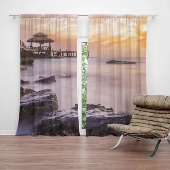 Závěs Sablio Závěs Mlha nad mořem: 2ks 140x250cm