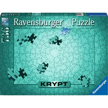 Puzzle RAVENSBURGER Metalické Krypt Metallic Mint 736 dílků