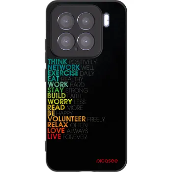 Pouzdro na mobilní telefon Picasee silikonový černý obal pro Xiaomi 15 - Motto života
