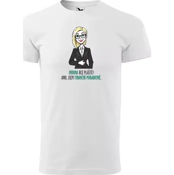 Sablio Tričko s potiskem Ano, jsem finanční poradkyně - bílé 5XL