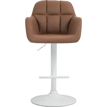 Barová židle Barová židle Omaha syntetická kůže, bílá, světle hnědá