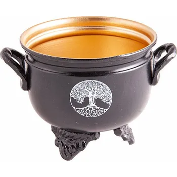 Aroma lampa Kadidelnice kovový kotlík Strom života výška 8,5 cm, průměr 10 cm