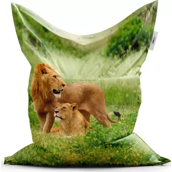 Sedací pytel Sablio Sedací vak Classic Lev a lvice - 150x100 cm