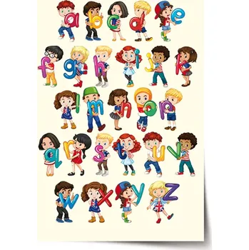 Plakát Sablio Plakát Abeceda - 120x80 cm