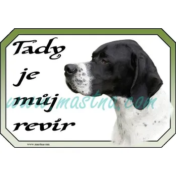 Cedulka pointr, pointer revír - Bez samolepicí vrstvy