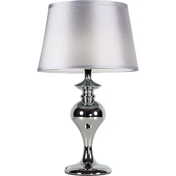 Lampička Moderní stolní lampa PRIMA - 1xE27, 60W, chromovaná / stříbrná
