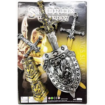 Díl pro stavebnice Dětská sada tří mečů se štítem