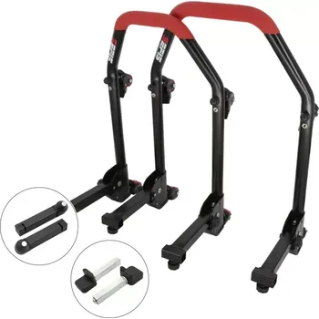 Motodoplněk Sklopný pojízdný univerzální moto stojan přední a zadní set - trny / packy, SEFIS M20U