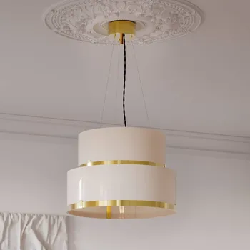 By Rydéns Závěsné světlo Marcel od Rydens, mosaz/bílá, Ø 50 cm mosaz, bílá 2 x 8 W LED - Doprava zdarma