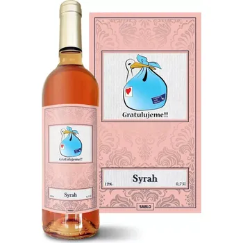 Víno Sablio Růžové víno Gratulujeme!!! 2 : 0,75 l