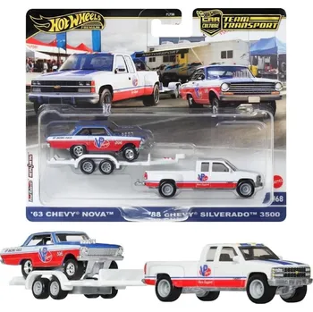 autodráha Hot Wheels Premium Team Transport '63 Chevy Nova & '88 Chevy Silverado 3500 HRV42