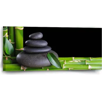 Obraz Sablio Obraz Bambus a kameny - 110x50 cm