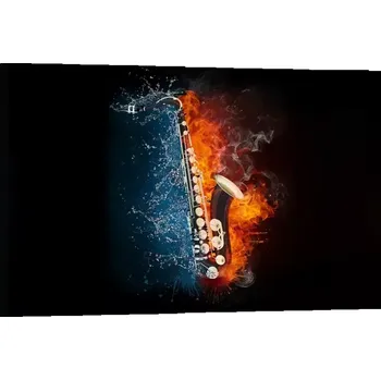Obraz Sablio Obraz Ohnivý saxofon - 60x40 cm