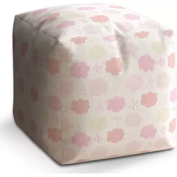 Taburet Sablio Taburet Cube Barevné obláčky: 40x40x40 cm