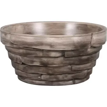 Květináč Miska BONSAI GREY d18x9h/šedá mat.