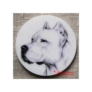 Argentinská doga magnet nebo placka - Klips + špendlík