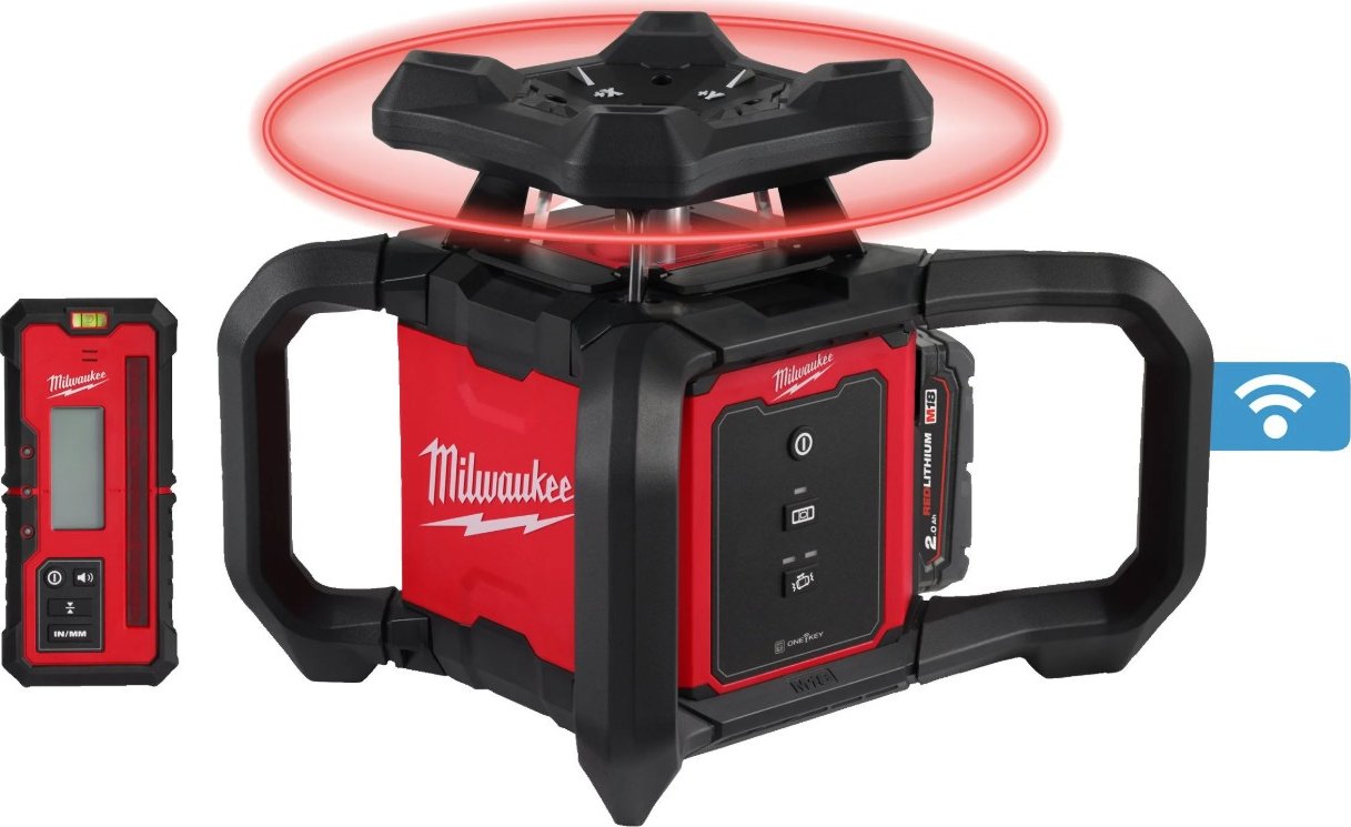 MILWAUKEE M18 horizontální rotační laser 600 m s ONE-KEY (M18 RLOH600 -201C)