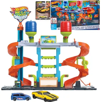 autodráha Hot Wheels City Kroucená megamyčka HDP05 + Boulevard autíčko Custom De Tomaso Pantera Gruppo 4 HRT75