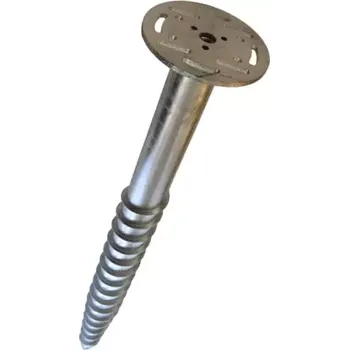 Zemní vrut 76x1200 mm s kruhovou plotnou 200 mm, M24, žárový zinek