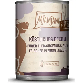 Krmivo pro psa 2x6ks-12x400g MjAMjAM čistý masový požitek - lahodné čisté koňské vlhké krmivo pro psy