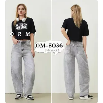 Dámské kalhoty Džínové kalhoty barrel Ormi 5036 velikost: M