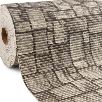 Koupelnová předložka Koupelnová pěnová rohož / předložka PRO-106 Šedo-černá kamenná dlažba - metráž šířka 65 cm