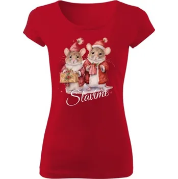 Dámské tričko Tričko s potiskem Vanoční křečci dámské