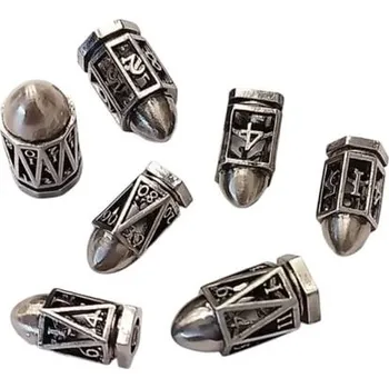 Příslušenství k deskovým hrám imago Sada kovových kostek Hollow - Náboje, barva staroměď