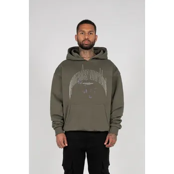 Pánská mikina METAMORPHOSE V.3 Heavy Oversized Hoody - olive 4XL