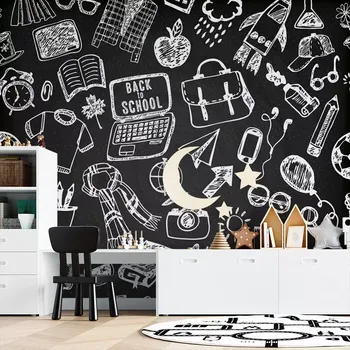 Tapeta Sablio Tapeta Černobílá škola - 125x75 cm