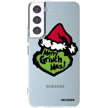 Pouzdro na mobilní telefon Picasee silikonový průhledný obal pro Samsung Galaxy S22 5G - Grinch 2