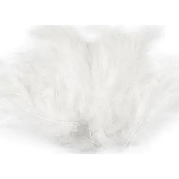 Pštrosí peří délka 9-16 cm, malé, 9 bílá