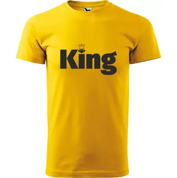 Pánské tričko Sablio Tričko s potiskem King - žluté M