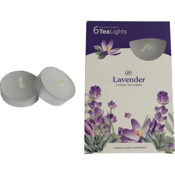Svíčka Svíčka čajová LAVENDER 6ks