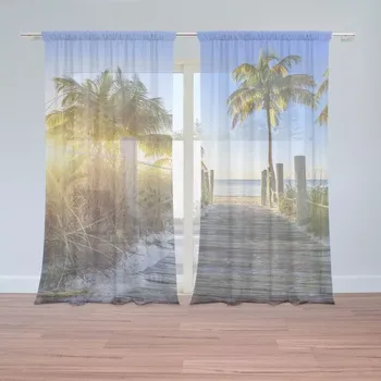 Záclona Sablio Záclony Cestička na pláž: 2ks 150x250cm