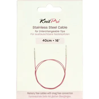 Jehlice Silné ocelové lanko KnitPro 20 cm