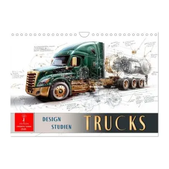 Diář Trucks - Design Studien (Wandkalender 2026 DIN A4 quer), CALVENDO Monatskalender (DE)