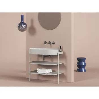 Koupelnový nábytek Ravak konstrukce pod umyvadlo 86,8 x 49,5 x 76,5 cm Yard 80 kov Smoke Grey šedá D80000O006