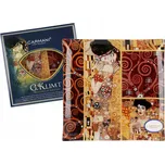 Carmani Skleněný dekorativní talíř 25 cm Gustav Klimt koláž