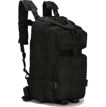 turistický batoh Mobilly taktický army batoh, 25l, systém MOLLE, bederní a hrudní pás, černá