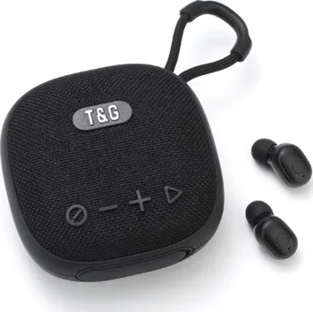 Bluetooth reproduktor Mobilly TG-813 2V1, bezdrátový reproduktor + TWS sluchátka, černá