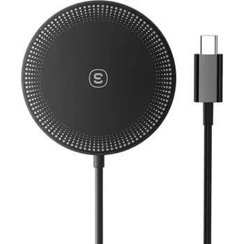 Essager Magnetická bezdrátová nabíječka 15W Černá
