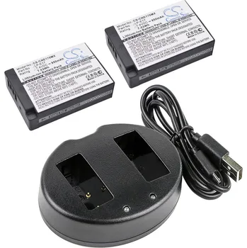 Sada baterií s nabíječkou pro Canon EOS Kiss X8i, EOS 750D, EOS 200D a další, 950 mAh, Li-Ion