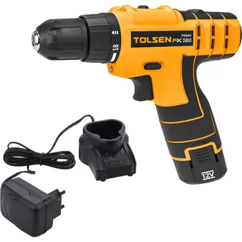Vrtačka TOLSEN Aku vrtací šroubovák 12V, 1x1,5Ah