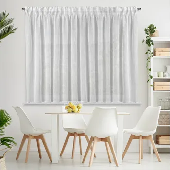 ZÁCLONA NA PÁSCE CARLA 300X145 CM BÍLÁ