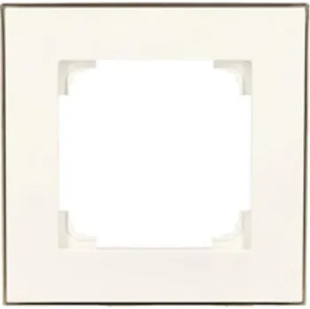 vypínač Rámeček 1 násobný, Simon 55 Duo TRD1.166/111, bílá / zlatá