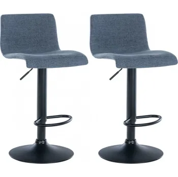 Barová židle 2 ks / set barová židle Brandon látkový potah, modrá