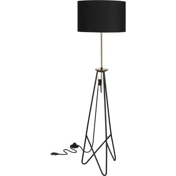 Stojací lampa Moderní stojací lampa FLOAT - 1xE27, 60W, černá / zlatá