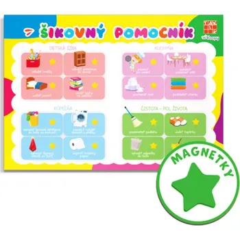 Magnetická kreslící tabulka Denní organizér Šikovný pomocník – magnetická tabulka A3 s 80 magnetkami