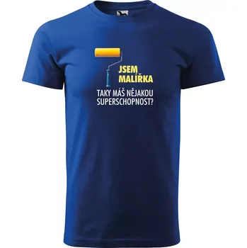 Pánské tričko Sablio Tričko s potiskem Jsem malířka, taky máš nějakou superschopnost? - modré 5XL
